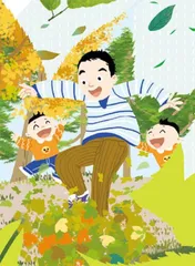 午后踩落叶