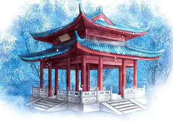 一座老亭子