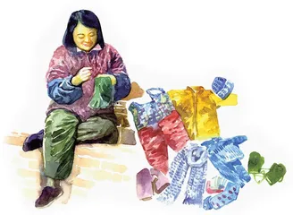 母亲针脚里的冬天