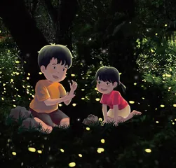 看哪，萤火虫在发光！