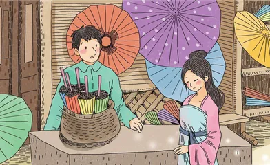 会下雨的油纸伞