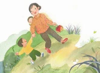 和妈妈一起去嘎公家