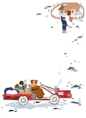 大雪下的牧场