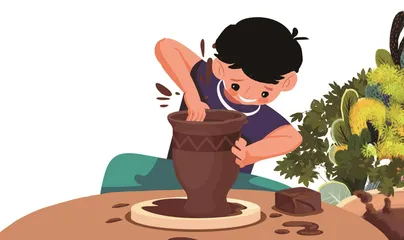 我学会了拉坯