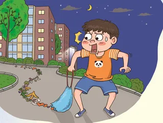 由扔垃圾引发的意外