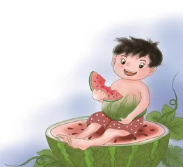 肚子里种西瓜