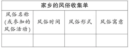 家乡的风俗