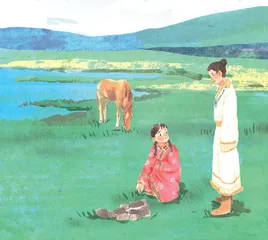 达赉湖边的额吉
