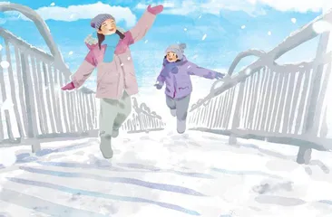 童年的下雪天