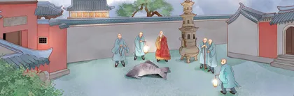 潭柘寺的石鱼