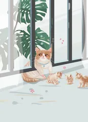 小猫踢球