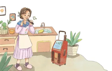 她收到了礼物