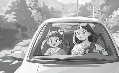今天妈妈当司机