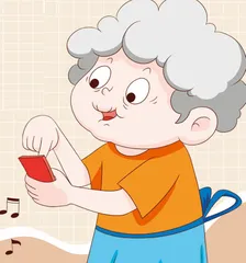 “手机迷”姥姥