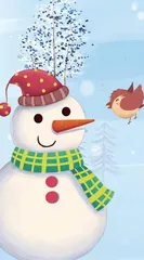 雪人与小鸟  