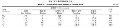 全塑软带喷灌水肥一体化对夏玉米产量和养分吸收的影响