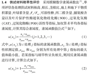 不同施肥处理与保水剂互作对黄芪生理指标的影响及干旱缓解评价