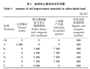 沸石腐殖酸复合型土壤调理剂对黄河三角洲盐碱化农田土壤的改良效果