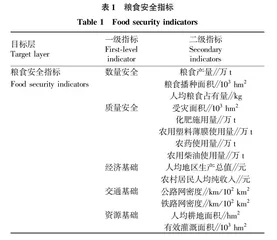 长江经济带粮食安全评价及影响因素分析