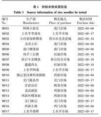 潮州市售米粉转基因成分的检测与分析