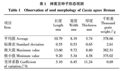 神黄豆种子休眠及解除方法研究