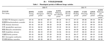 祁连山北麓荒漠草原不同牧草品种的适应性研究