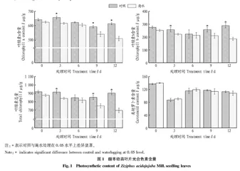 淹水胁迫对酸枣幼苗生理特性的影响
