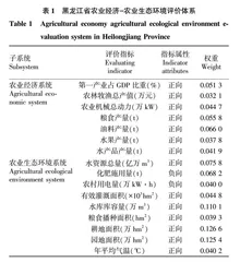 黑龙江省农业经济与农业生态环境耦合协调发展研究