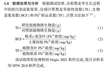 不同螯合剂诱导下黑麦草对铅污染土壤的修复效果研究