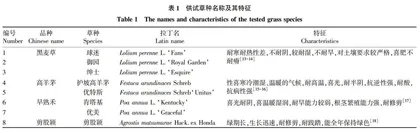 榆林市草坪草种筛选研究