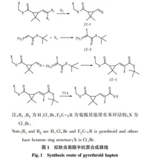 一种新型拟除虫菊酯类农药半抗原的设计合成及其效果评价
