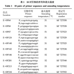 微卫星分析广西沙塘鳢群体遗传多样性