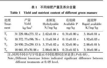 绿肥掩青对连作烟田土壤性质及烤烟产质量的影响