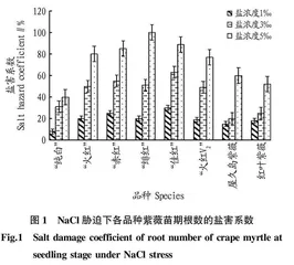彩叶紫薇耐盐性评价及耐盐品种筛选