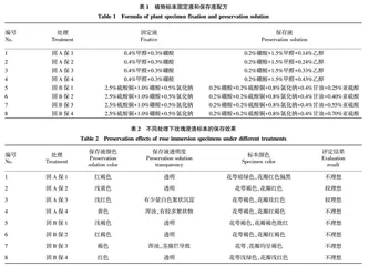 桂西南几种开红花植物浸渍标本保色研究