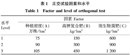 基于正交试验的鲜食豌豆栽培技术研究