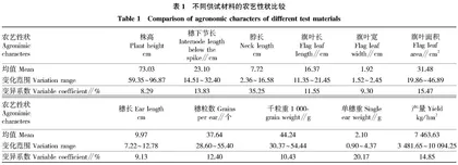 河南省小麦品种主要农艺性状的演变规律