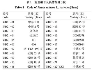 宁南山区引进豌豆品种（系）的比较与分析