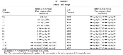 CCC和B9对乒乓菊小盆栽生长及开花的影响