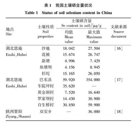 植物对土壤硒污染的响应及耐硒机制研究进展