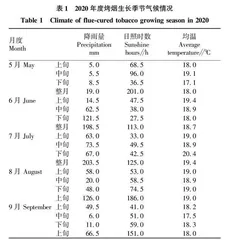 起垄高度和移栽期对丽江中上部烟叶品质的影响