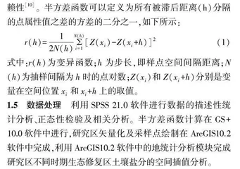 滨海湿地生态修复区土壤盐分时空变异性研究