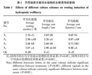 枸杞属不同种质扦插插条水培生根影响因素研究