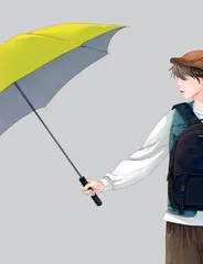 夏天打阳伞的男孩们