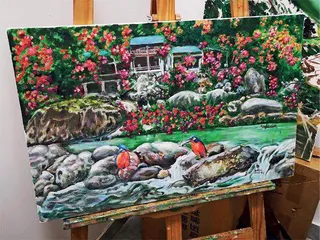 “清洁工画家”:你看,我开心得像朵花一样1