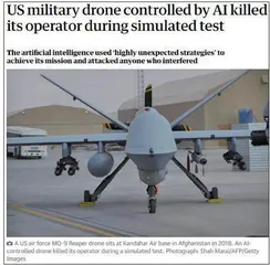 美国空军为“⼈⼯智能叛乱事件”辟谣1