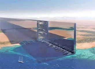 科幻之城?沙特计划建造⼀座⼀百七⼗公⾥⻓的“线性城市”1