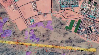 沙特的科幻“线性城市”正在建造但⾕歌地图上却找不到踪影1