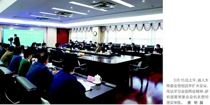 省人大常委会党组学习贯彻全国两会精神