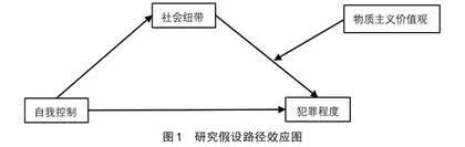 应用物质主义价值观调节自我控制与犯罪程度关系